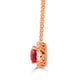 1.51Ct Tourmaline Pendant With 0.15Tct Diamonds Set In 14K Rose Gold