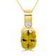 3.2ct Sphene Pendant with 0.11ct Diamonds set in 14K Yellow Gold