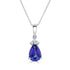 2.09Ct Tanzanite Pendant With 0.06Tct Diamonds Set In 14K White Gold