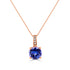 1.31Ct Tanzanite Pendant With 0.02Tct Diamonds Set In 14K Rose Gold