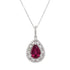 1.95ct Rubellite Pendant with 0.43ct Diamonds set in 14K White Gold