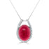 15.24ct Tourmaline Pendant with 0.4tct Diamonds set in Platinum