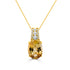 2.91Ct Golden Tanzanite Pendant With 0.12Tct Diamonds Set In 14K Yellow Gold