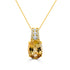 2.91Ct Golden Tanzanite Pendant With 0.12Tct Diamonds Set In 14K Yellow Gold