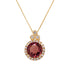 1.76ct Tourmaline pendant with 0.19tct diamonds set in 14K yellow gold