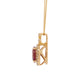 1.76ct Tourmaline pendant with 0.19tct diamonds set in 14K yellow gold