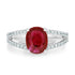 1.87Ct Ruby Ring With 0.34Tct Diamonds Set In 14K Yellow Gold