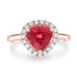 1.83ct Tourmaline Ring with 0.26tct Diamonds set in 14K Rose Gold