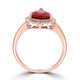 1.83ct Tourmaline Ring with 0.26tct Diamonds set in 14K Rose Gold