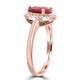 1.83ct Tourmaline Ring with 0.26tct Diamonds set in 14K Rose Gold