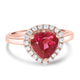 1.83ct Tourmaline Ring with 0.26tct Diamonds set in 14K Rose Gold
