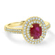 1.19Ct Ruby Ring With 0.40Tct Diamonds Set In 14K Yellow Gold