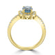 1.98ct Blue Zircon Ring with 0.34tct Diamonds set in 14K Yellow Gold