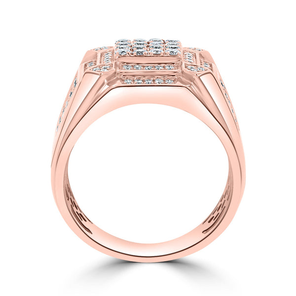 0.84ct Pink Diamond Ring with 0.3ct Diamonds set in 14K Rose Gold