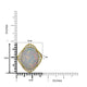 11.51ct Opal Ring with 0.46tct Diamonds set in 14K Yellow Gold
