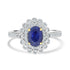 1.4ct Sapphire Rings with 0.44tct Diamond set in 14K White Gold