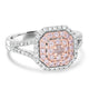 0.09ct Pink Diamond Rings with 0.54tct Diamond set in 14K Two Tone Gold