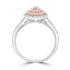 0.1ct Pink Diamond Rings with 0.46tct Diamond set in 14K Two Tone Gold