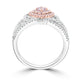 0.18ct Pink Diamond Rings with 0.65tct Diamond set in 14K Two Tone Gold
