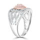 0.18ct Pink Diamond Rings with 0.65tct Diamond set in 14K Two Tone Gold