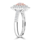 0.33ct Pink Diamond Rings with 0.92tct Diamond set in 14K Two Tone Gold