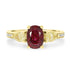 1.97Ct Ruby Ring With 0.69Tct Diamonds Set In 18K Yellow Gold
