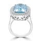 11.6ct Aquamarine Rings with 1.1tct Diamond set in 14K White Gold