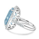 11.6ct Aquamarine Rings with 1.1tct Diamond set in 14K White Gold