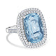 11.6ct Aquamarine Rings with 1.1tct Diamond set in 14K White Gold