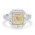 1.01ct Yellow Diamond Ring with 0.97tct Diamonds set in 14K Two Tone Gold