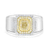 1ct Yellow Diamond Ring with 0.42ct Diamonds set in 14K Two Tone