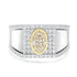 1.02ct Yellow Diamond Ring with 0.71ct Diamonds set in 14K Two Tone