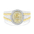1ct Yellow Diamond Ring with 0.31ct Diamonds set in 14K Two Tone
