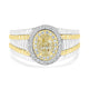 1ct Yellow Diamond Ring with 0.31ct Diamonds set in 14K Two Tone