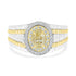 1ct Yellow Diamond Ring with 0.31ct Diamonds set in 14K Two Tone