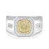 2ct Yellow Diamond Ring with 0.88ct Diamonds set in 14K Two Tone