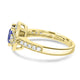 1.26ct Sapphire Rings with 0.37tct Diamond set in 14K Yellow Gold