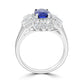 1.61ct Sapphire Rings with 0.37tct Diamond set in 14K White Gold