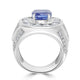 5.95ct Tanzanite Ring with 2.76ct Diamonds set in Platinum