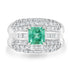 1.21ct Emerald Ring with 1.46tct Diamonds set in Platinum 900