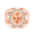 4.58ct Morganite Ring with 1.88ct Diamonds set in 14K Rose Gold