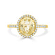 2.75ct Sapphire Rings with 0.21tct diamonds set in 14KT yellow gold