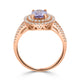 1.53ct Sapphire Rings with 0.44tct diamonds set in 18KT rose gold