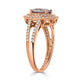 1.53ct Sapphire Rings with 0.44tct diamonds set in 18KT rose gold