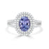 1.57 Tanzanite Rings with 0.35tct Diamond set in 14K White Gold