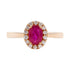 0.76ct Ruby Ring With 0.20tct Diamonds Set In 14k Yellow Gold