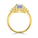 2.56ct Sapphire Rings with 0.40tct diamonds set in 14KT yellow gold