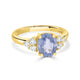 2.56ct Sapphire Rings with 0.40tct diamonds set in 14KT yellow gold