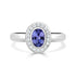 0.77ct Tanzanite Rings  with 0.15tct diamonds set in 14kt white gold