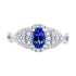 0.59ct Tanzanite ring with 0.43ct diamonds set in 14K white gold